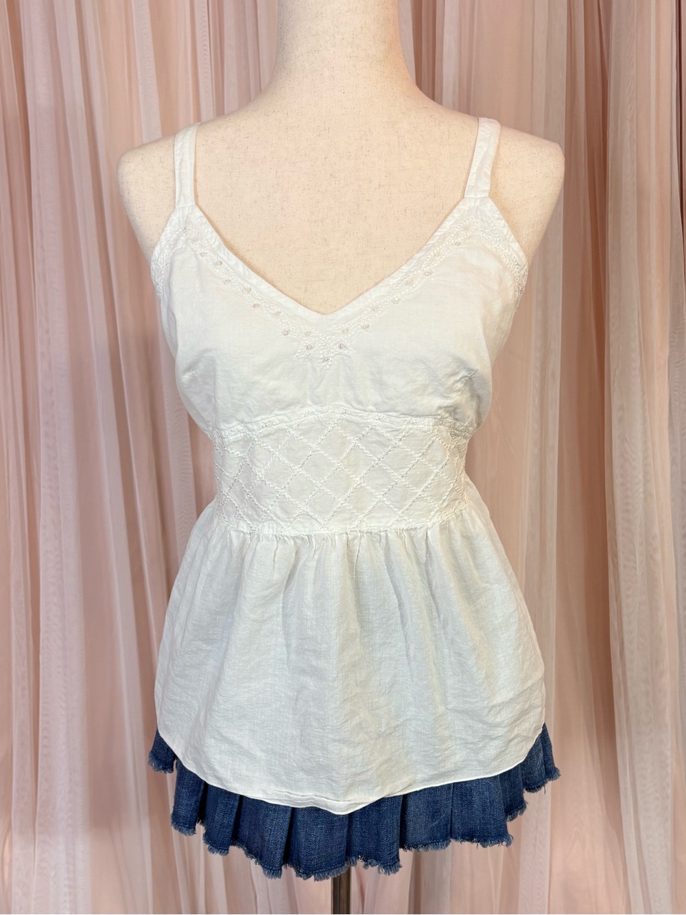 Cato, 100% Cotton Beaded and Embroidered fairy top with bows!